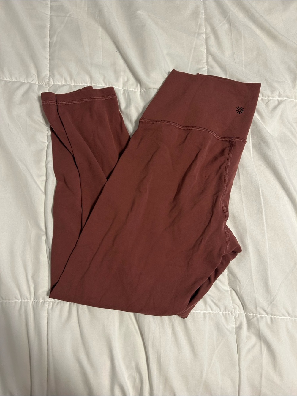 Athleta High-Rise Leggings in Brick Red